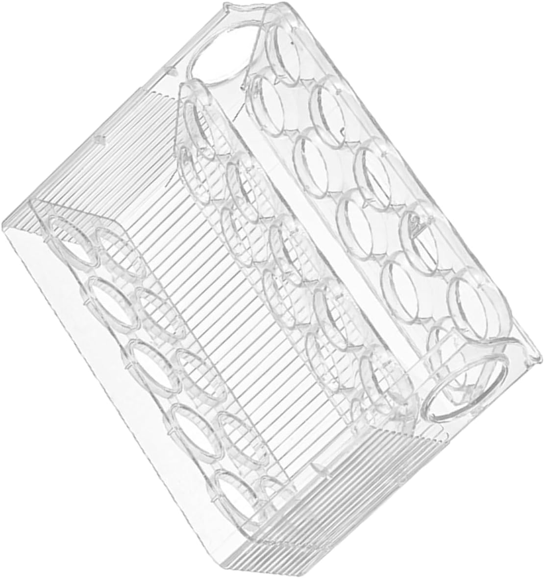 Fridge Egg Holder Transparent Egg Container with Independent Grooves Vertical Storage Design Multi Organizer for Kitchen Prevents Breakage