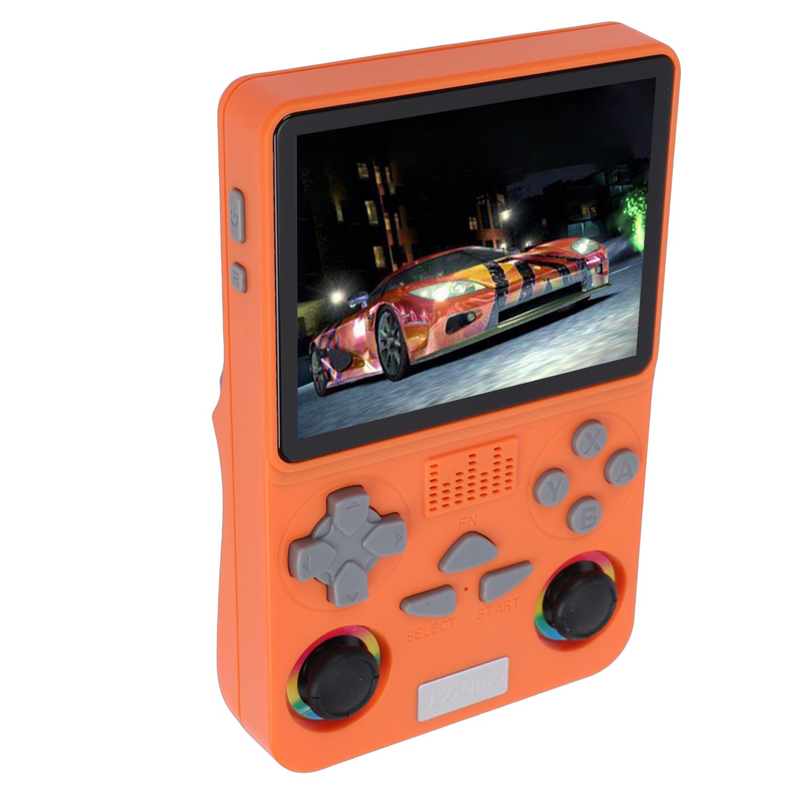 Zunate Octa Core Handheld-Spielekonsole 4 Zoll 720x720 |64 GB Speicher, 22.000 Klassische Spiele, WiFi, Dual-Player, 3.000 MAh, 8 Stunden Kampf (ORANGE)