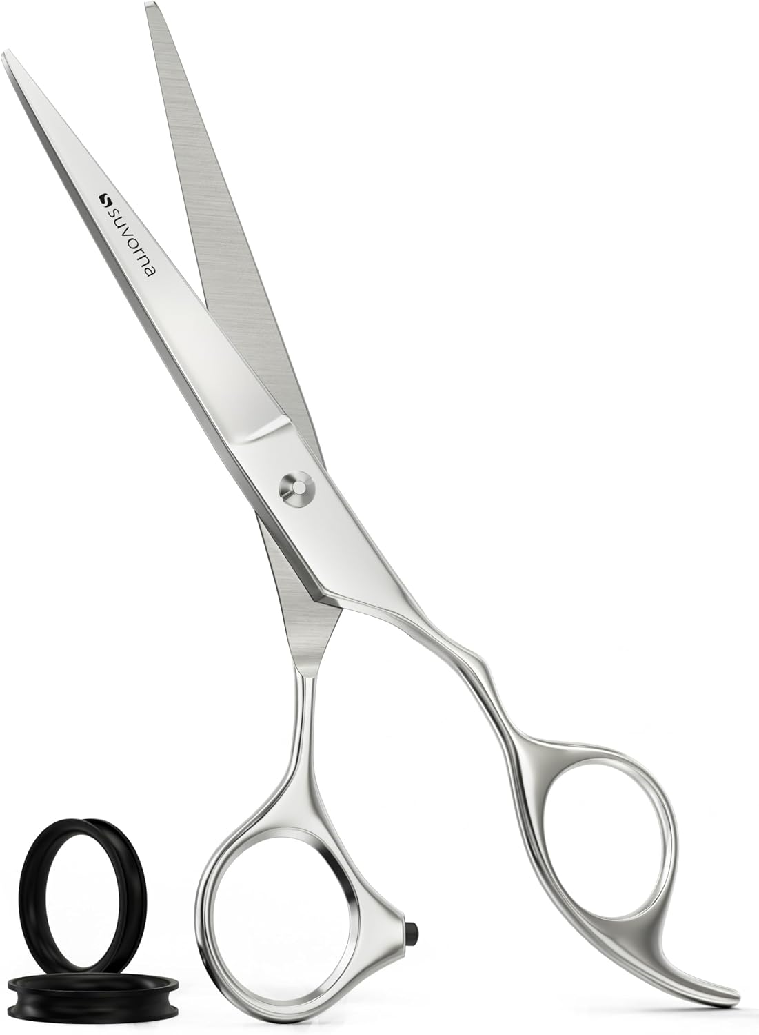 Suvorna Professional Hair Cutting Scissors - 6" Stainless Steel Barber Shears for Hair Cutting and Trimming - Razor Sharp Haircut Scissors for Hairdressers & Barbers - Hair Shears for Women and Men