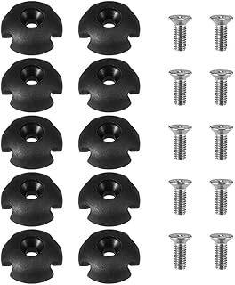 10PCS Deck Line Guide Kayak Mount Hook Buckle Clip Round Out Pull Rope Buckle Fitting Accessories for Kayak Boat Canoe Outfitting Black