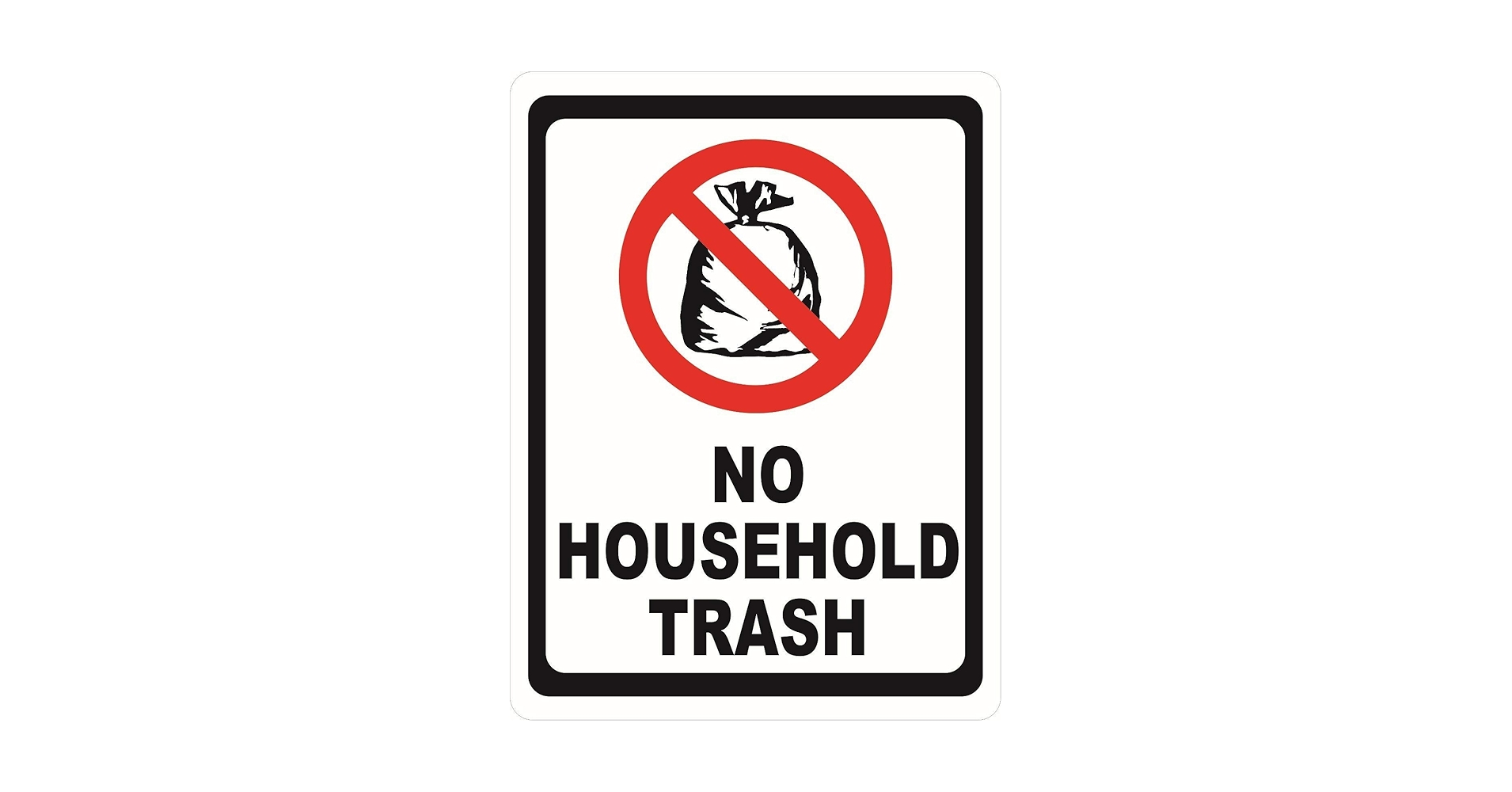 Amazon.com: ZMKDLL No Household Trash Metal Sign Garbage