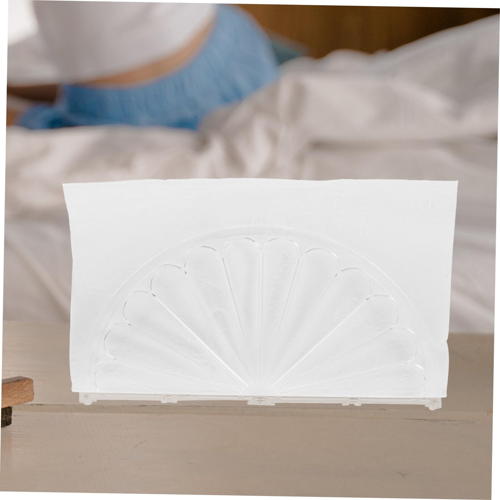 Servilletero de Mesa Transparente Semicircular Ps 6 Piezas