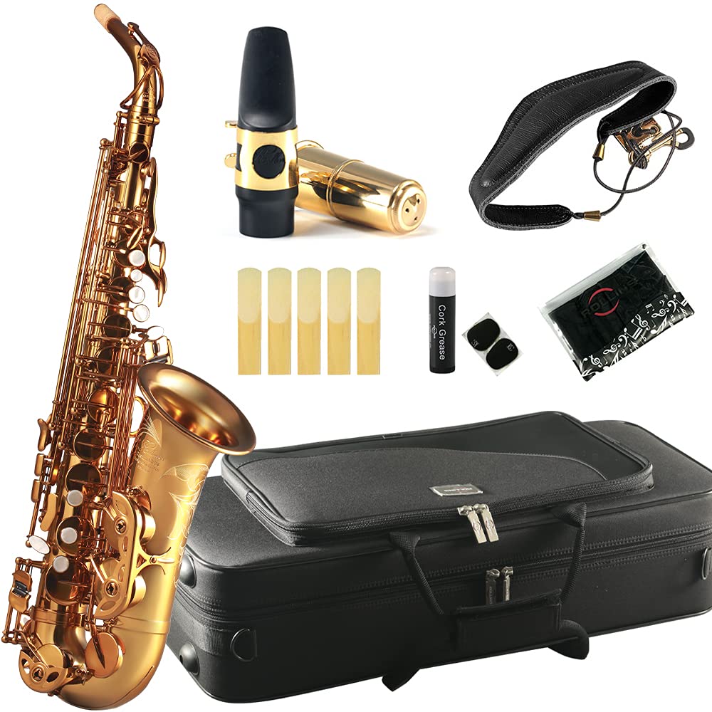 Rollins Saxophone alto RSA-9901,E flat Selmer 802-Key,Matière laiton, Or