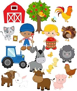 Story Time Felts 24 Piece Farm Animal Felt Set Flannel Boards