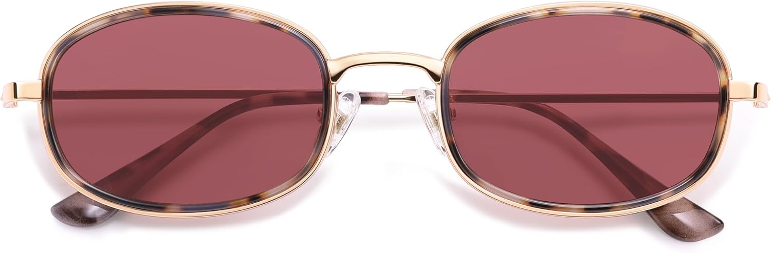 Appassal Retro Oval Sunglasses for Women Men Trendy Large Round Y2k Sunnies AP3681