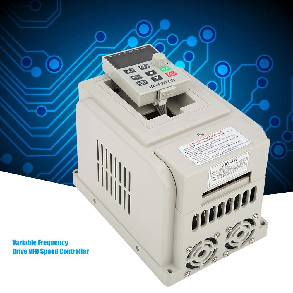 Variateur de fréquence, 220VAC Variable Frequency Drive VFD Speed Controller pour monophasé 1.5kW AC Motor, VFD Inverter Frequency Drive CNC Drive Converter