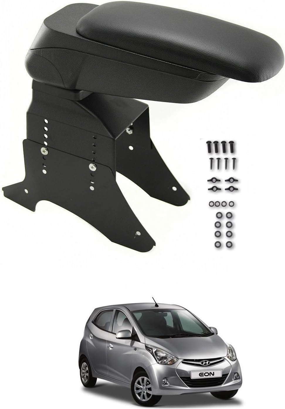 Auto Addict Car Centre Console Armrest Black For Hyundai Eon