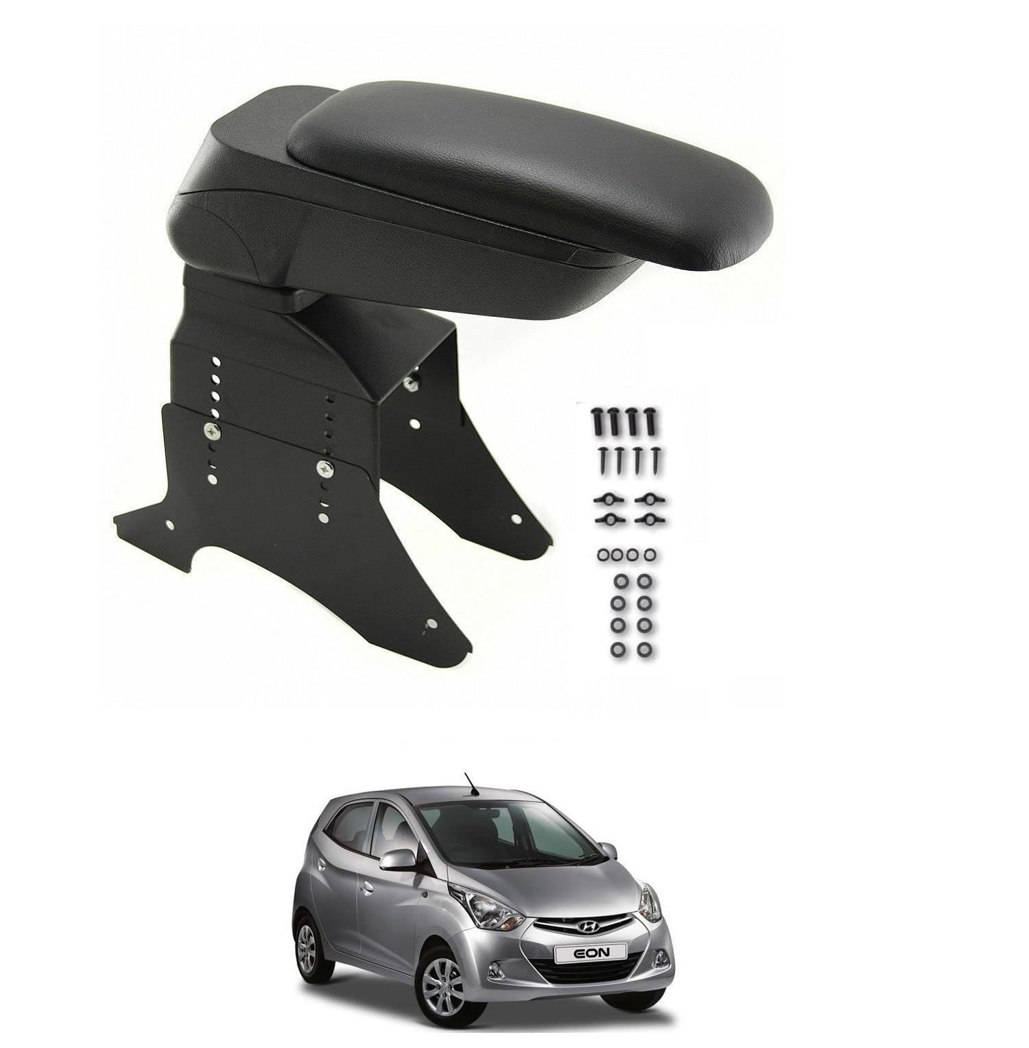 Auto Addict Car Centre Console Armrest Black For Hyundai Eon