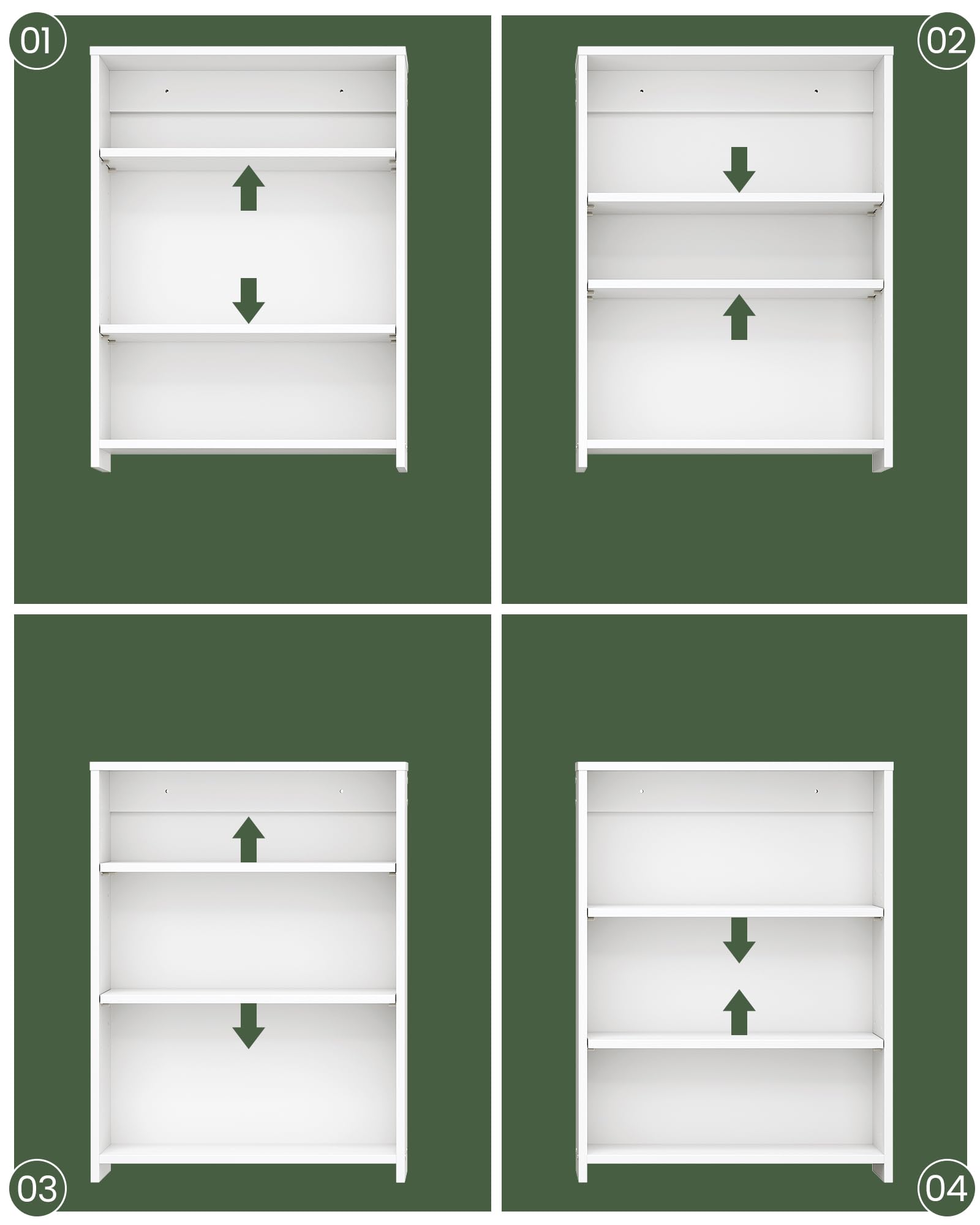CHOEZON Armoire de Toilette de 45 x 60 cm, Meuble Murale à Miroir de Salle de Bain, Armoire à Pharmacie, Rangement Suspendu, Panneaux réglables, Blanc
