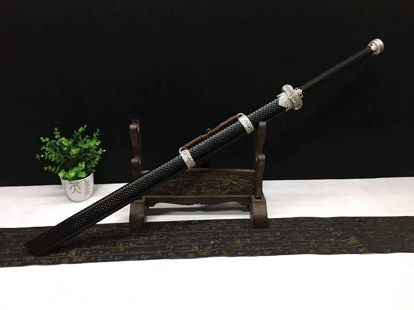 LoongSWORD Chinese Swords,Broadsword Dao,Forged High Carbon Steel Blade,Alloy Fittings,Cut Tree