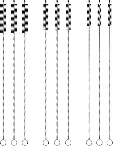 Kiemeu Cepillo limpiador de paja de 12 pulgadas, juego de cepillo de paja extra largo, limpiadores de tuberías pequeños para limpieza