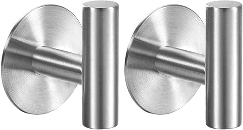 Adhesive Towel Hooks Heavy Duty Wall Hooks Stainless Steel Waterproof