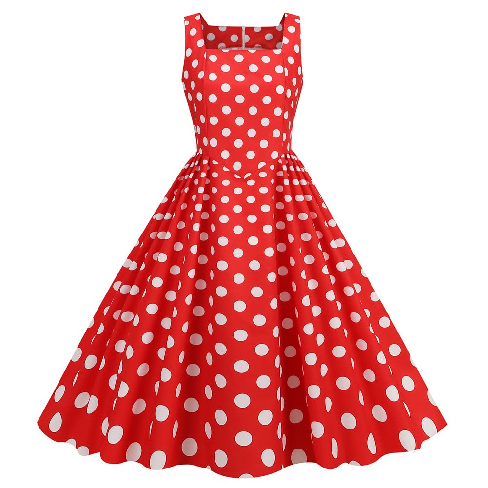 Fymnsiladies Vintage 50s 60s Rockabilly Dresses Polka Dot Cocktail Party |  Desertcart Brunei