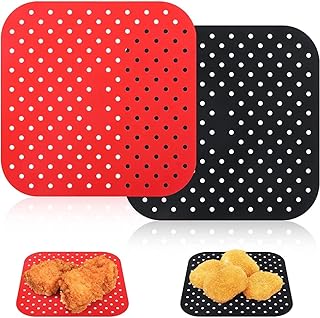 Kit 2 tapetes forro protetor silicone air fryer fritadeira