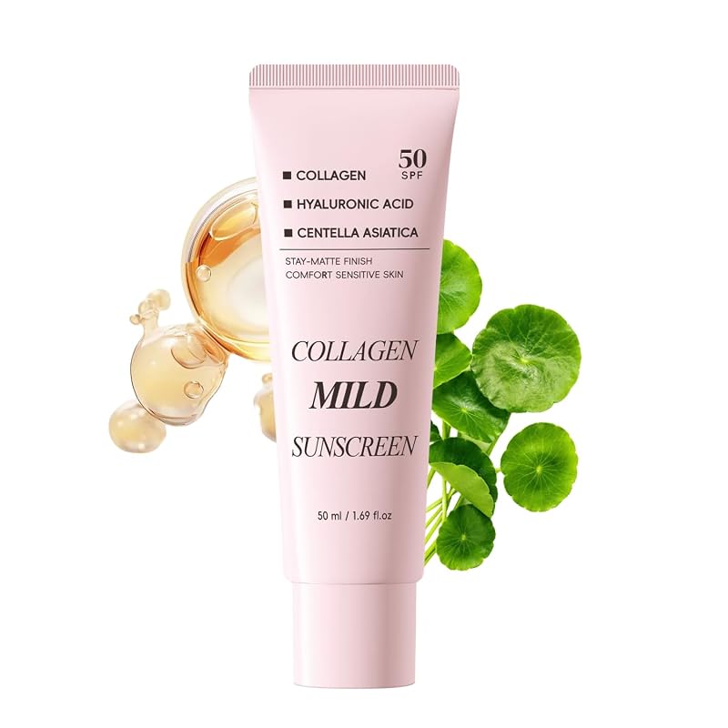Protetor solar facial DR.Seya Collagen Mild Centella SPF 50, com peptídeos e Cica, acabamento leve, 1 unidade