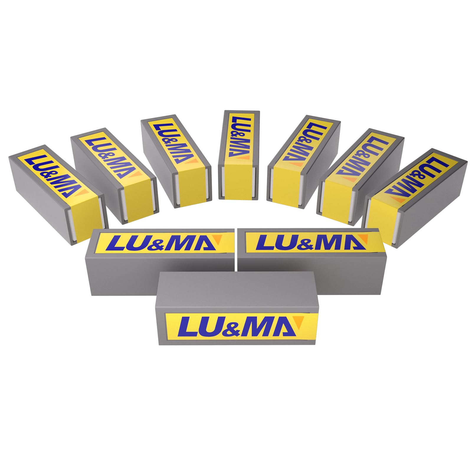 LU&MN Hartmetallschaber-Ersatzklingen, 50 × 12 × 1,5 mm, zweischneidige Wendeklingen, passend für die meisten Handheld-Farb-, Kleber- und Fugenschaber, 100 Stück