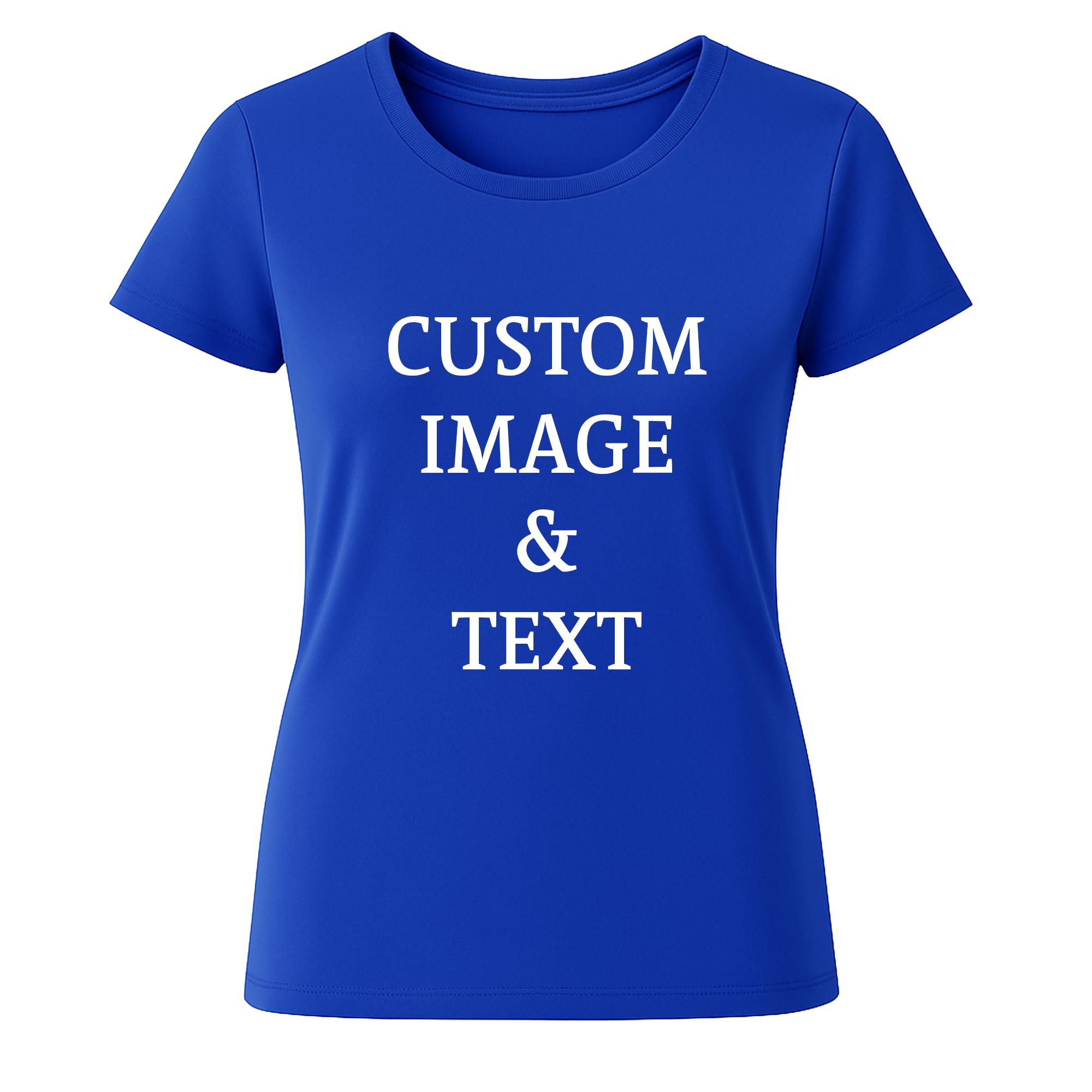 Ladies Customized Fan Tee Shirt, Design Your Own by Uploading Photos, Text, Logos Or Any Design, Custom Gifts