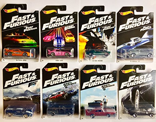 Hot Wheels Fast and Furious Set of 8 2016 Exclusive 1:64