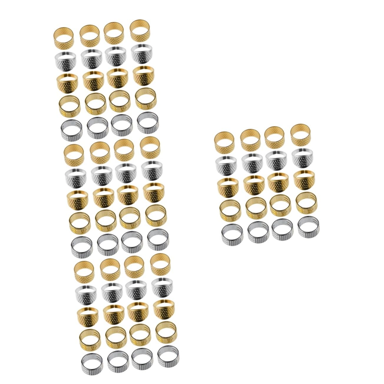Lurrose 4 Set di Ditale da Cucito con Apertura in Rame Robusto Ditale da Cucito Portatile per Trapuntatura Protegge Le Dita Dallago Facile da Usare 20 Pezzi * 4