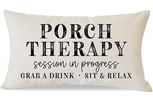 Farmhouse Throw Pillow Covers for Outdoor Patio Decorations