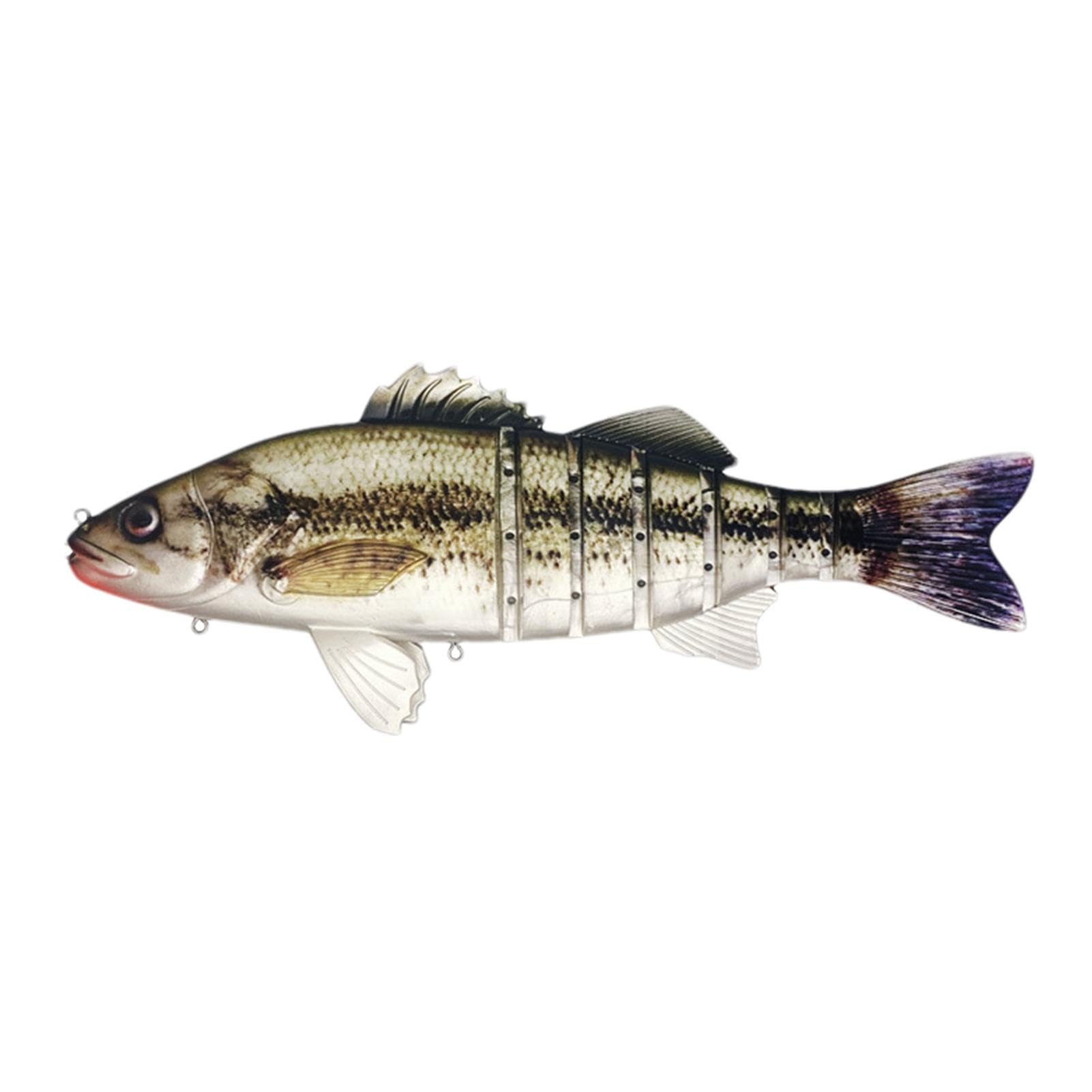 Esche da pesca con esche artificiali, Esche da pesca con esche artificiali in acqua salata | Esche da pesca d'acqua - Esche da pesca per spigola, esche multi-snodate da 15 pollici per spigola, esche d