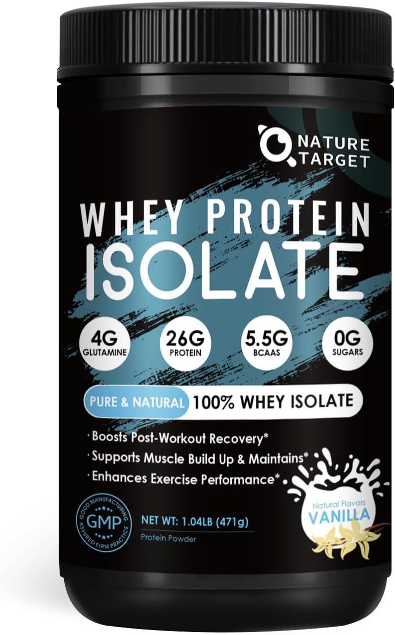 NATURE TARGET Pure Whey Protein Powder Vanilla, 1.04LB(471g)