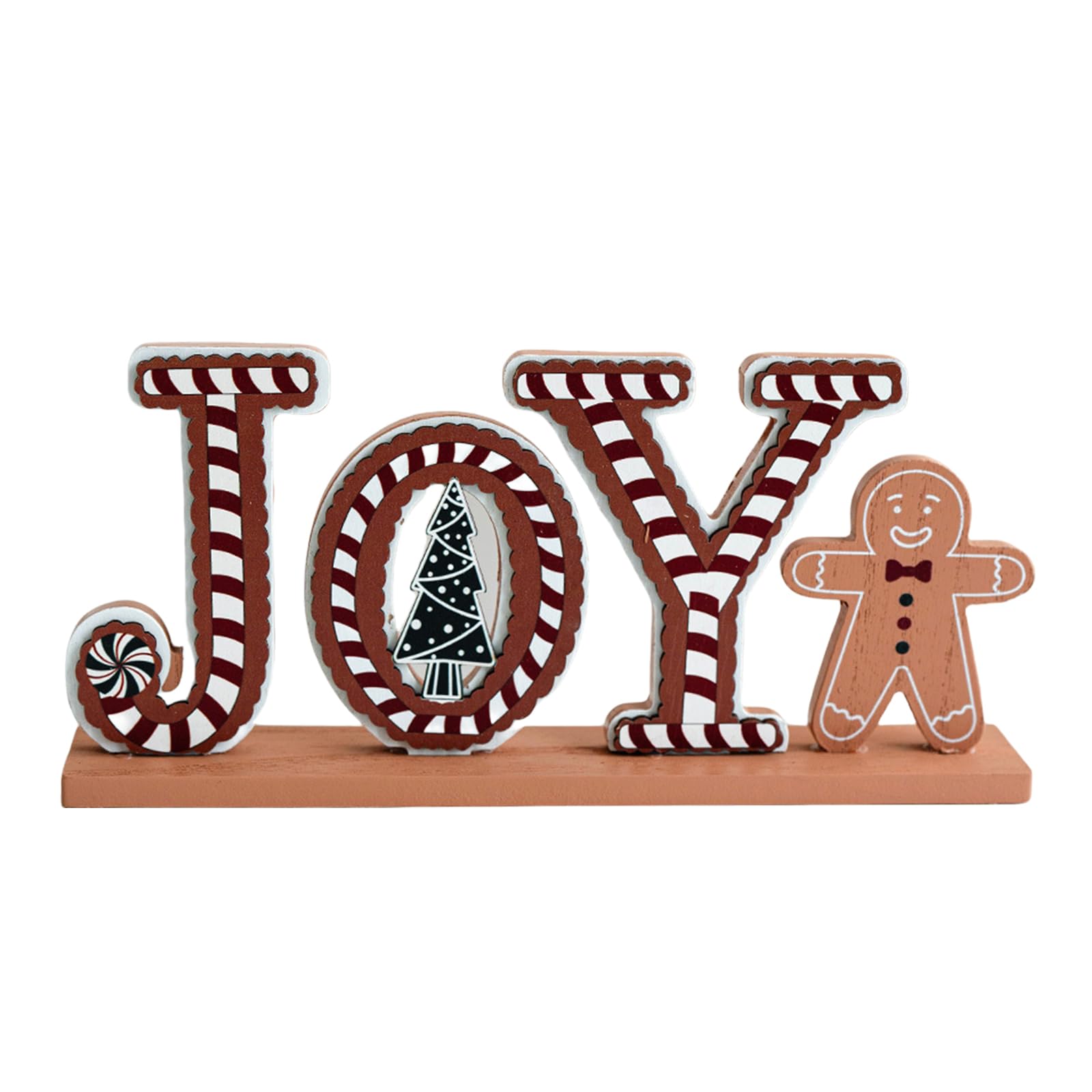 Buxuaaaa Christmas Orrnament Wood Gingerbreads and House Tree Decoration Table Sign for Farmhouses Table Book Shelf Fireplaces Gingerbreads Sign