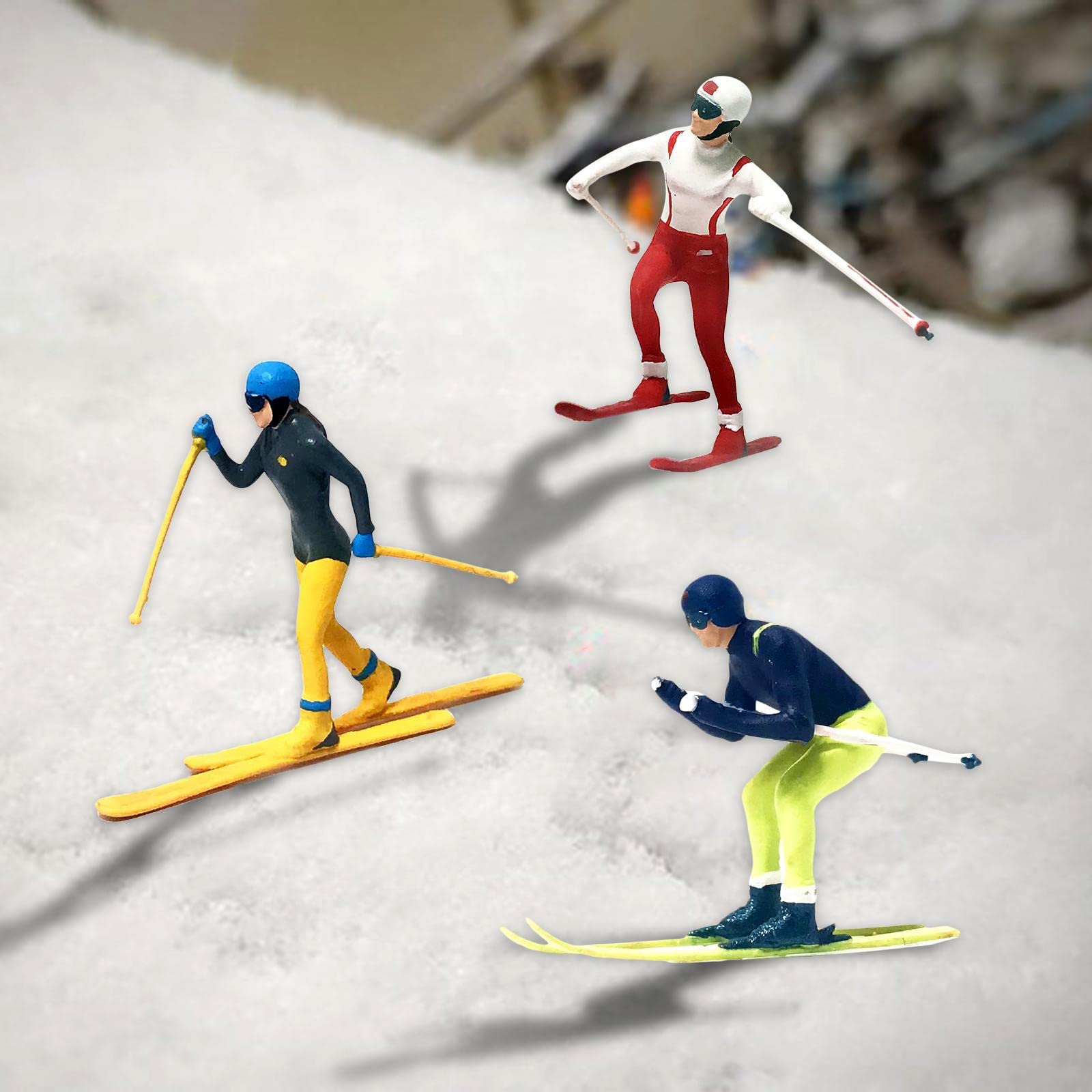 3 Figuras en Miniatura de Resina, Modelos de Pequeñas Pintadas a Mano, Accesorios para Dioramas Y Maquetas, Ideales para, C