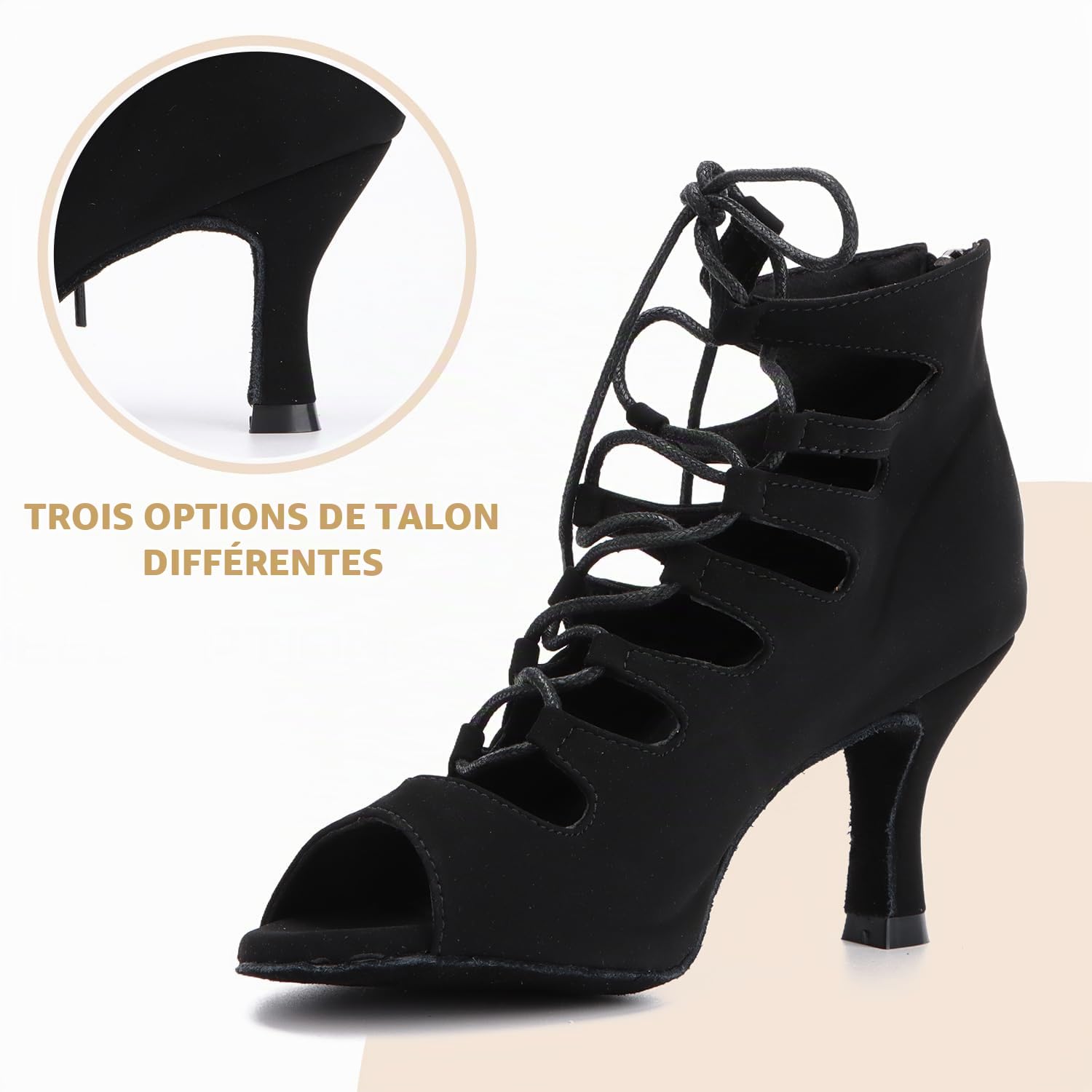 Chaussures de Danse Latine pour Femmes Salsa Bachata Zouk Tango Chaussures de Danse Sociale Danse de Salon 969
