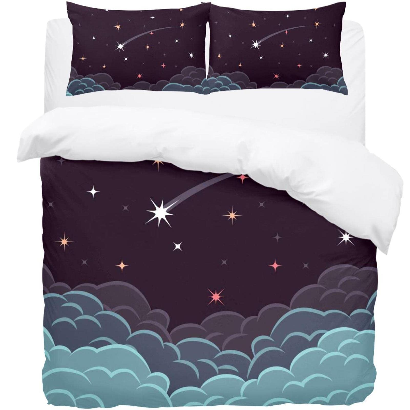 Parure de lit Star Clouds : housse de couette douce anti-plis pour un lit toujours impeccable