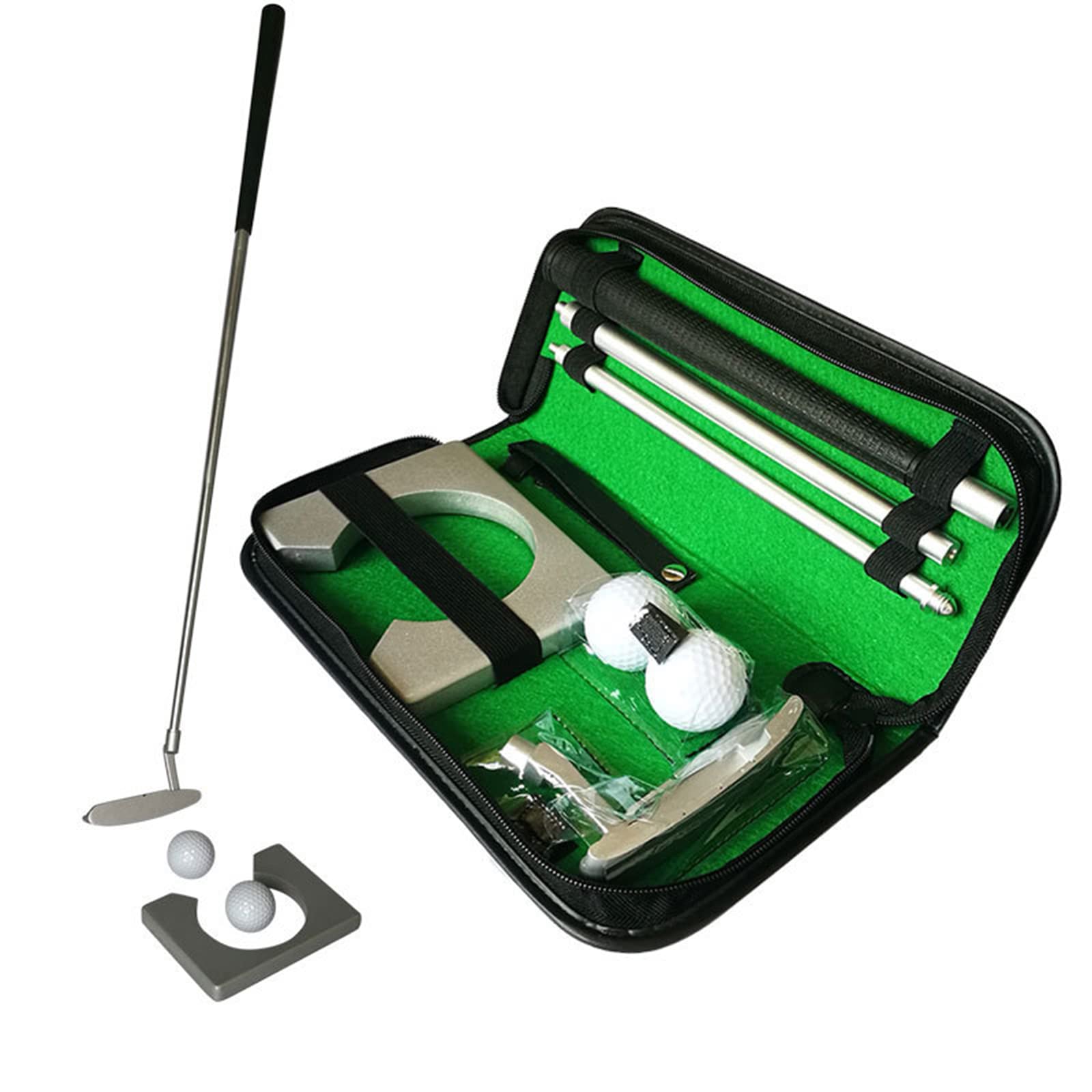 Golf-Putter-Set, Golf-Putter-Putting-Trainer, tragbares Golf-Putter-Geschenk-Set-Kit mit abnehmbarem Putterball für Indoor-/Outdoor-Golf-Trainer-Kit