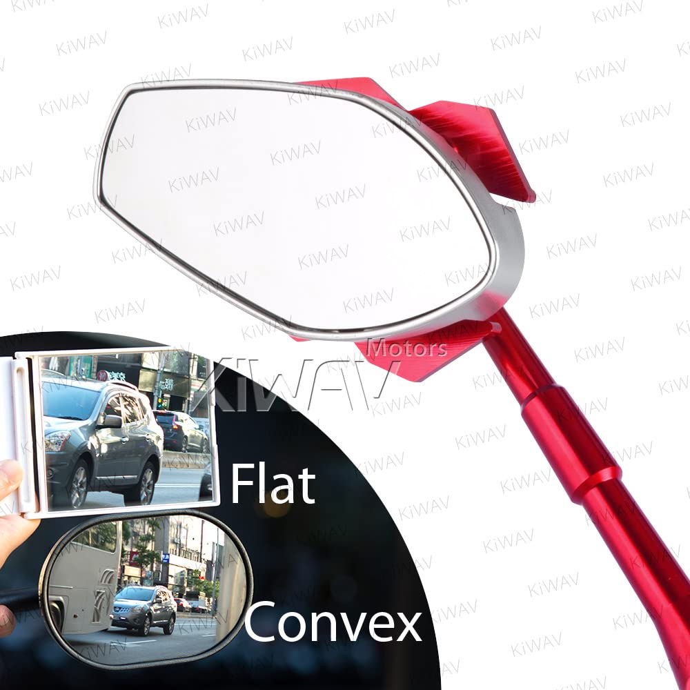 Amazon | MAGAZI マガジ バイパー バイクミラー 銀色と赤 左右