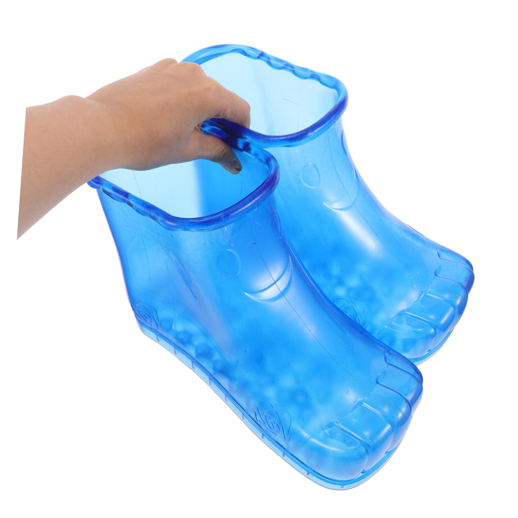 Fußbadeschuhe Geeignet für Entspannende Fußpflege aus Pvc Hohe Stiefel Fußbad Größe 42 Blau Tragbar für Komfortables Fußbad für Zuhause und Reise