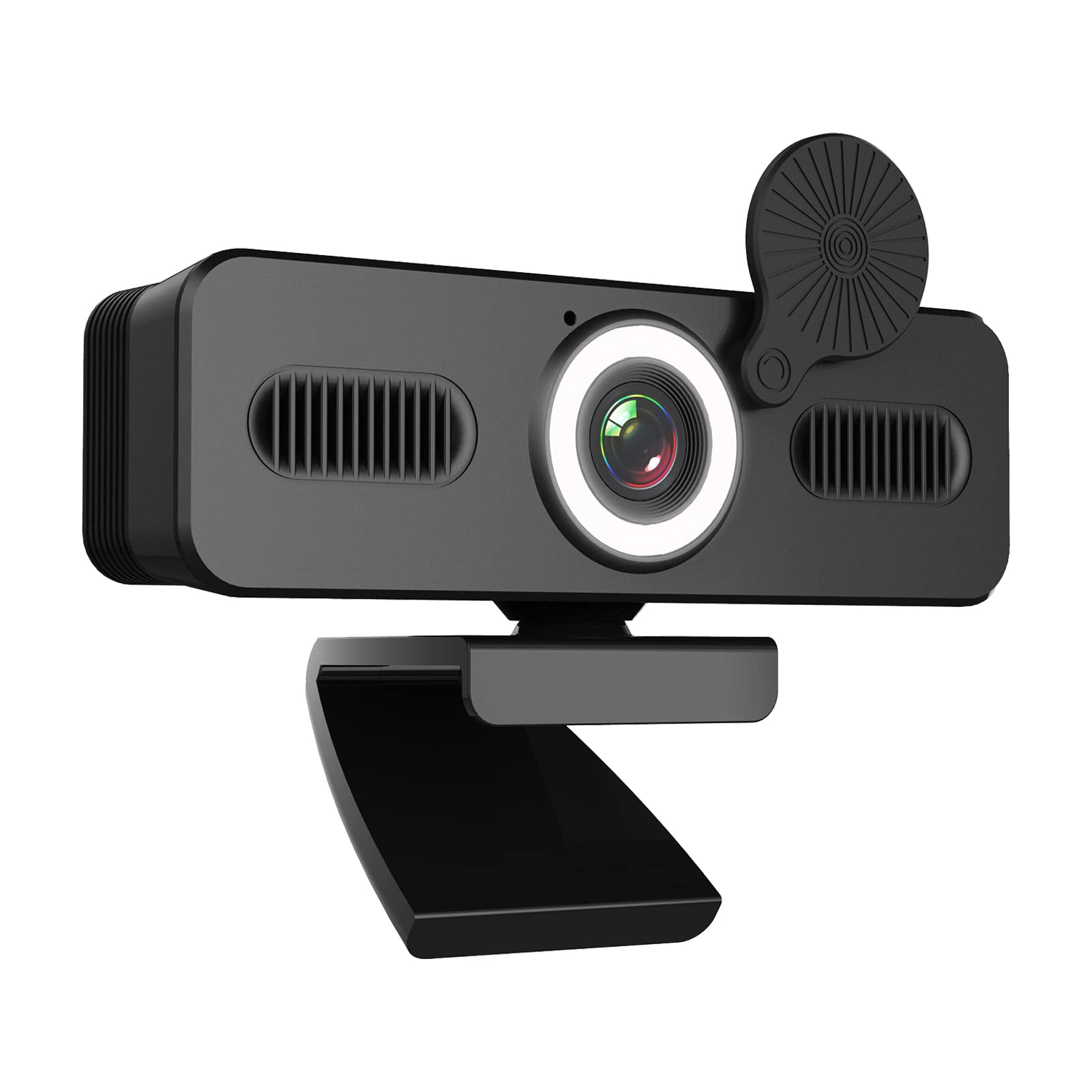 1080P HD Webcam Computer Webcam with USB PC Web Camera 120-degree Wide Angle with Fill-in Light Free Drive for Calling Conferencing Gaming Compatible with Windows Vista iOS