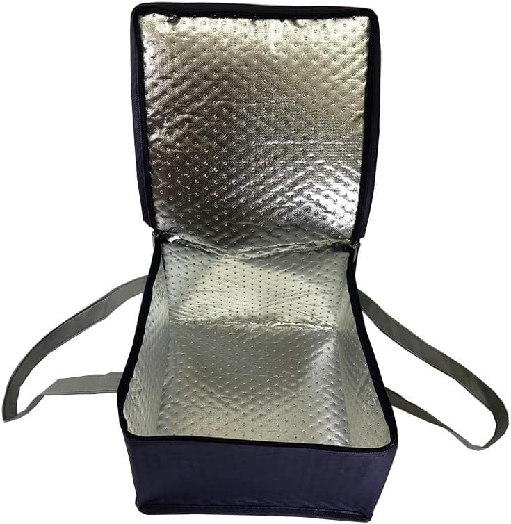 Sac isotherme pour livraison de nourriture – Sac isotherme pour pizza, gâteau et déjeuner – Grand sac à main avec poche de glace pour aliments frais et boissons, 25,4 cm.