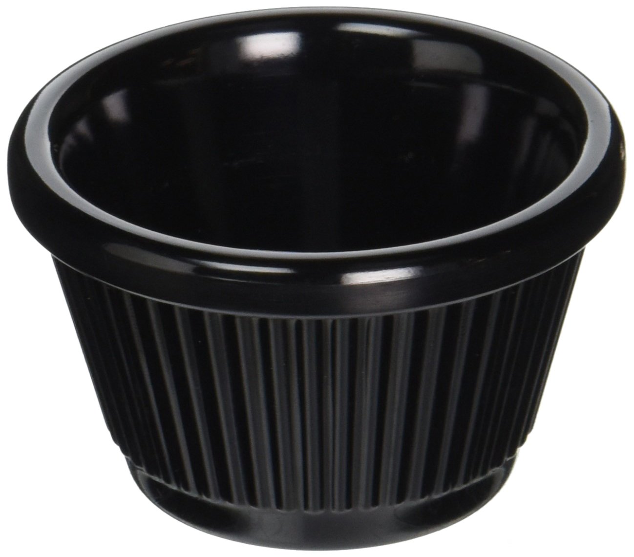 Ramequins cannelés Winco en mélamine noire pour sublimer vos apéritifs et sauces maison