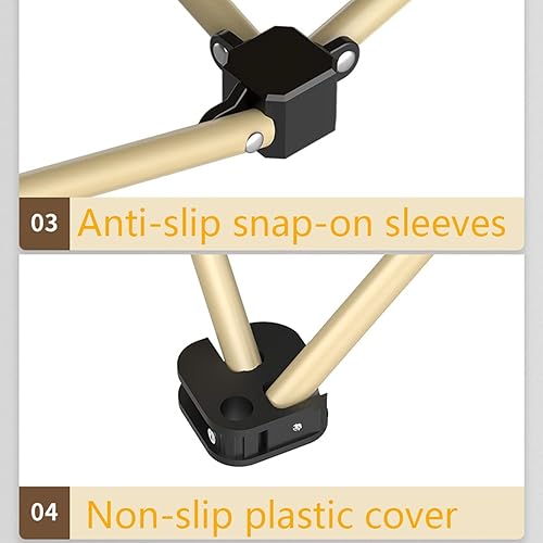 Miniatura 5 de Mesa plegable beige con sillas y bolsa de almacenamiento, mesa de camping portátil con patas de aluminio, adecuada para acampar al aire libre,