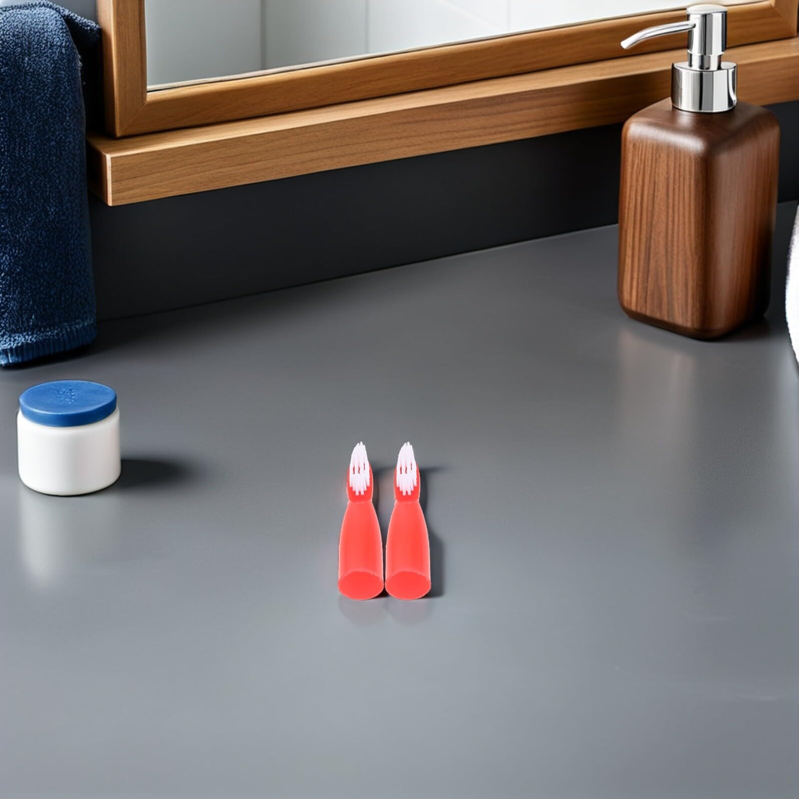 100 Pezzi Spazzolini Dito Mini con Setole Morbide per Igiene Orale Delicata Confezione per Prigione e Istituti Design Ergonomico per Uso Facile e Sicuro in Ambienti Sensibili