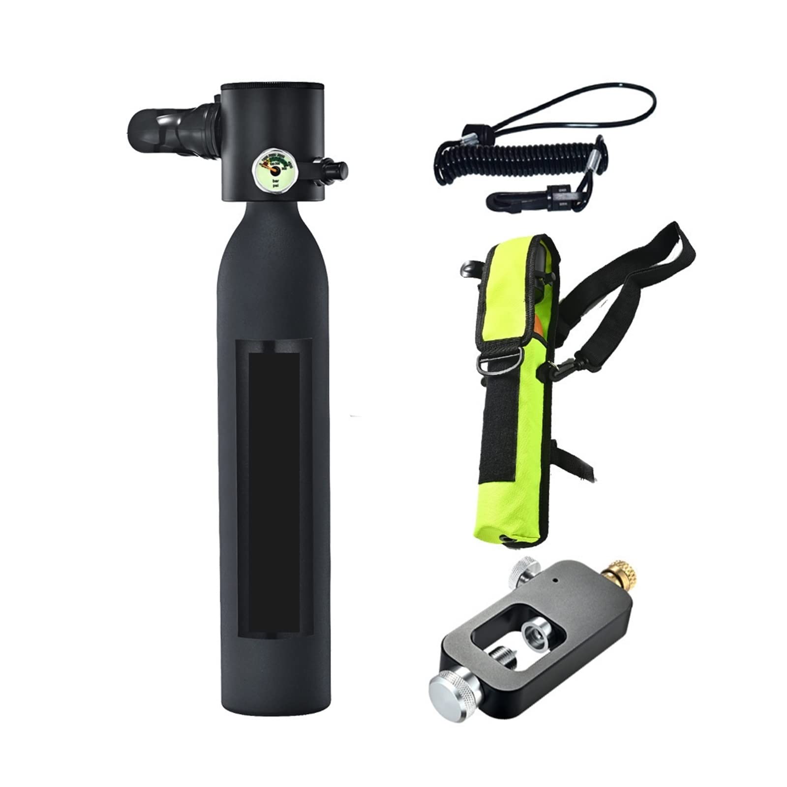 Portable Dive Cylinder, Diving Cylinder 0.5L Equipment Sports Supplies Silicone Respirator Set