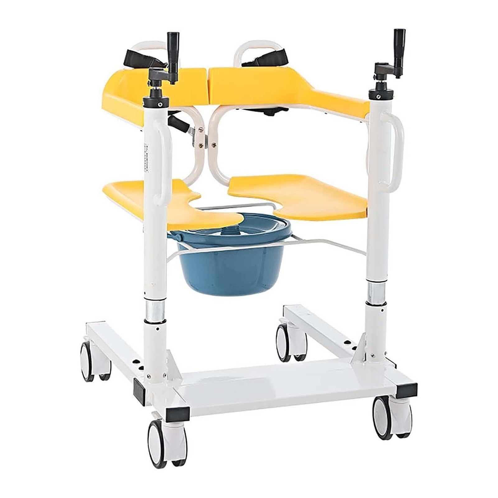 Grúa de Pacientes para el hogar, multifunción, para traslado de Pacientes, para enfermería, Ancianos, baño, Silla de Ruedas, Silla de Ducha, 46 x 46,5 cm, Amarilla.