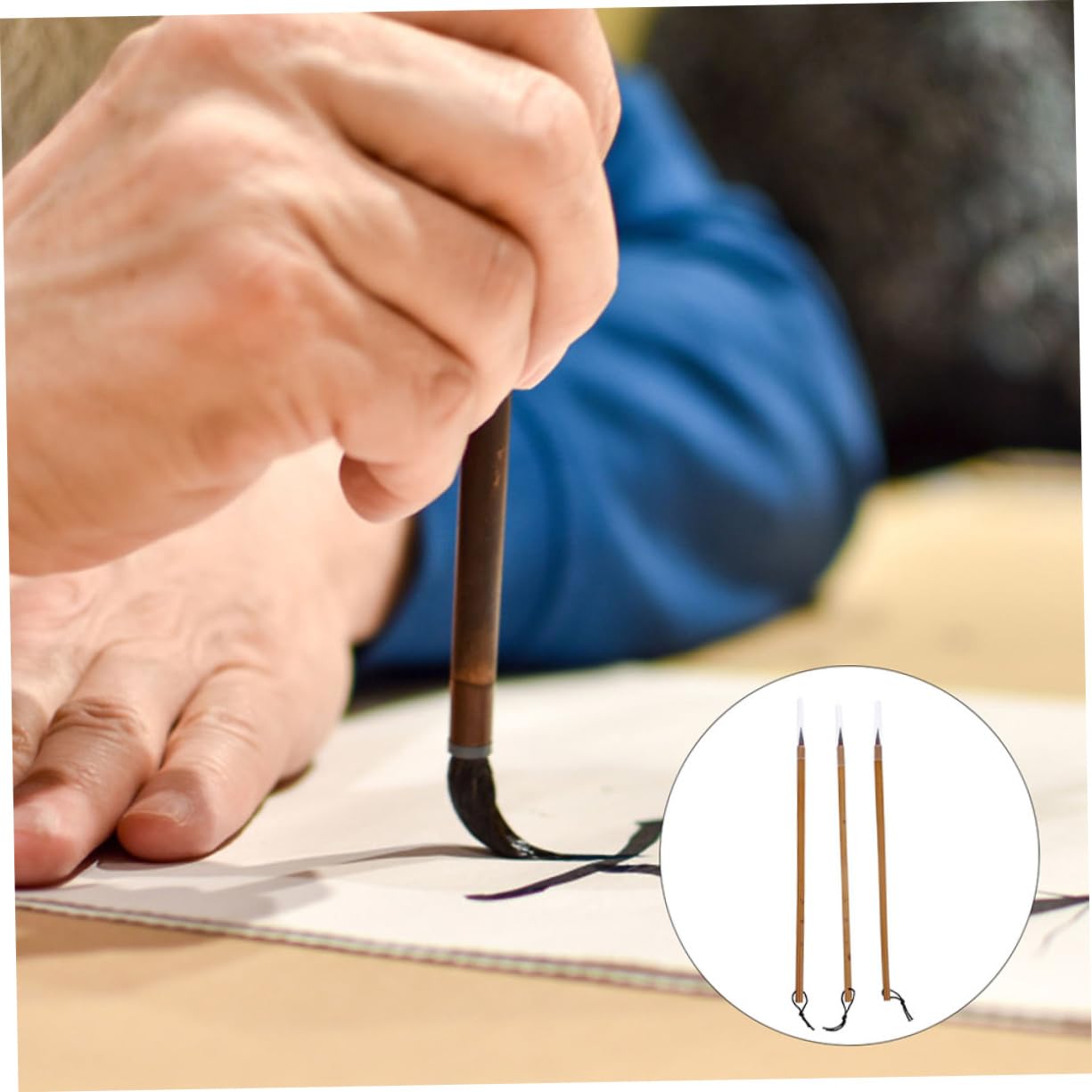 DOITOOL 5 Ensembles Pinceaux De Chinoise Outils Traditionnels Pour Écriture Et Pratique Pour Débutants Et Artistes 4 Pièces * 5