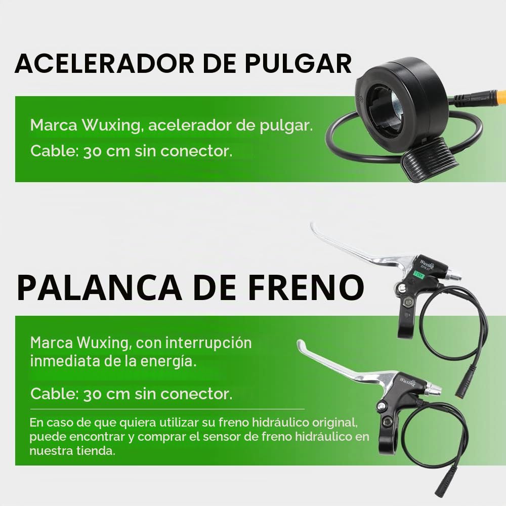 YOSE POWER Ebike - Kit de conversión para bicicleta eléctrica (36 V, 250 W, 26 pulgadas, con controlador integrado, batería de 36 V13 Ah)