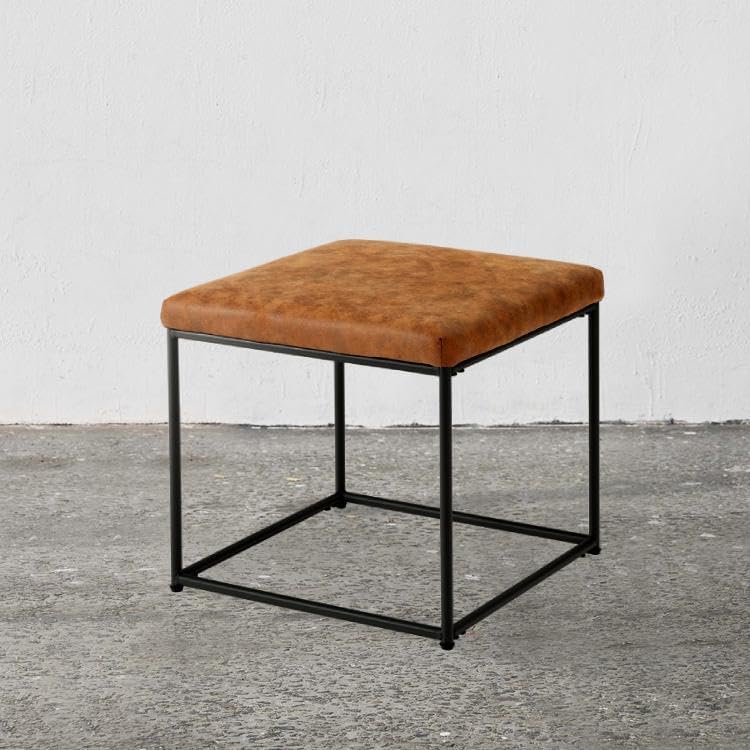 英国モダン スツール クロスレザー 椅子 オットマン 脚置き台