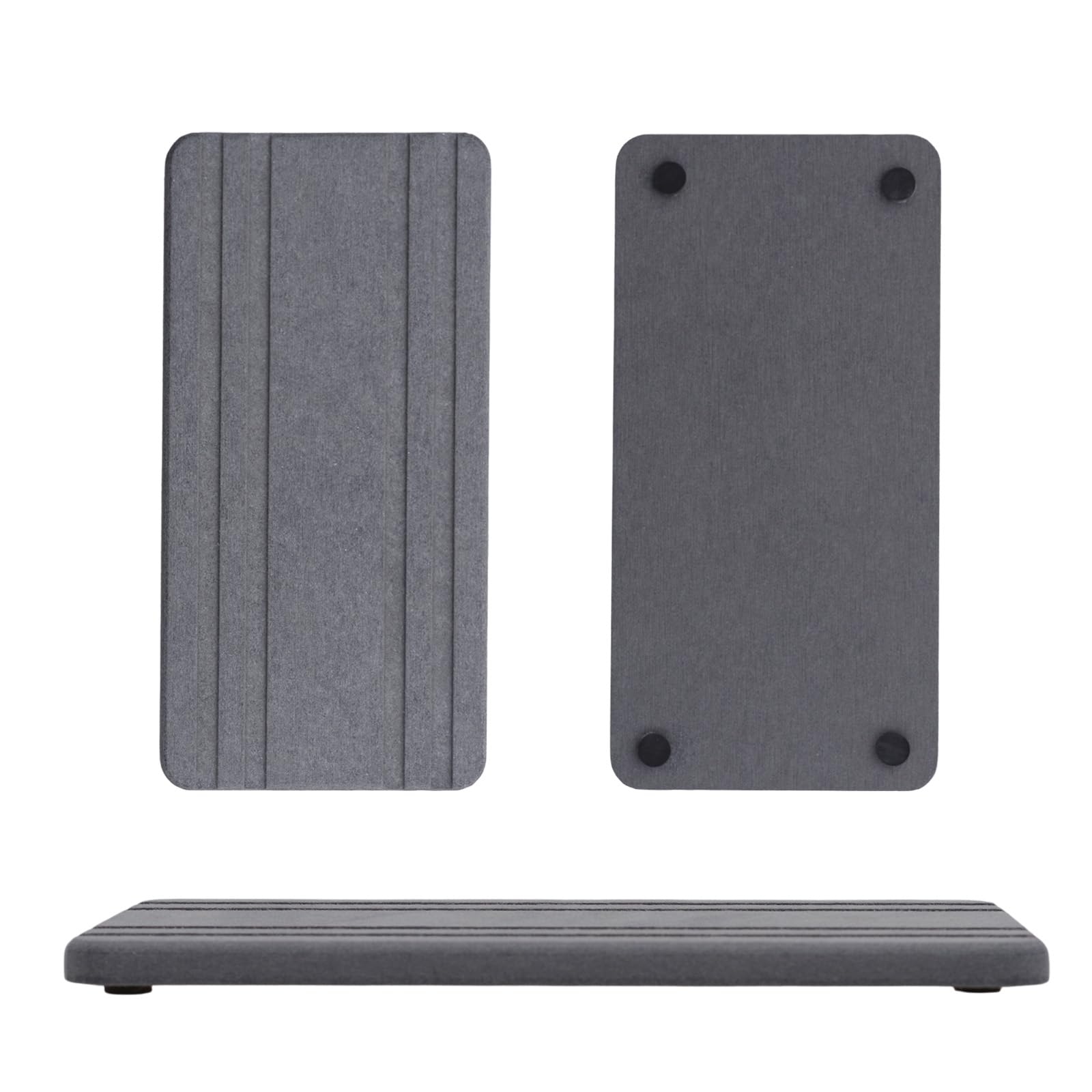 AwA HoDoMi 2pcs Bathroom Sink Vanity Trays, Kitchen Sink Tray, Kitchen Counter Organizer, Quick Dry Dish Soap Dispenser Sponge Holder, Vanity Sink Caddy Dark Gray