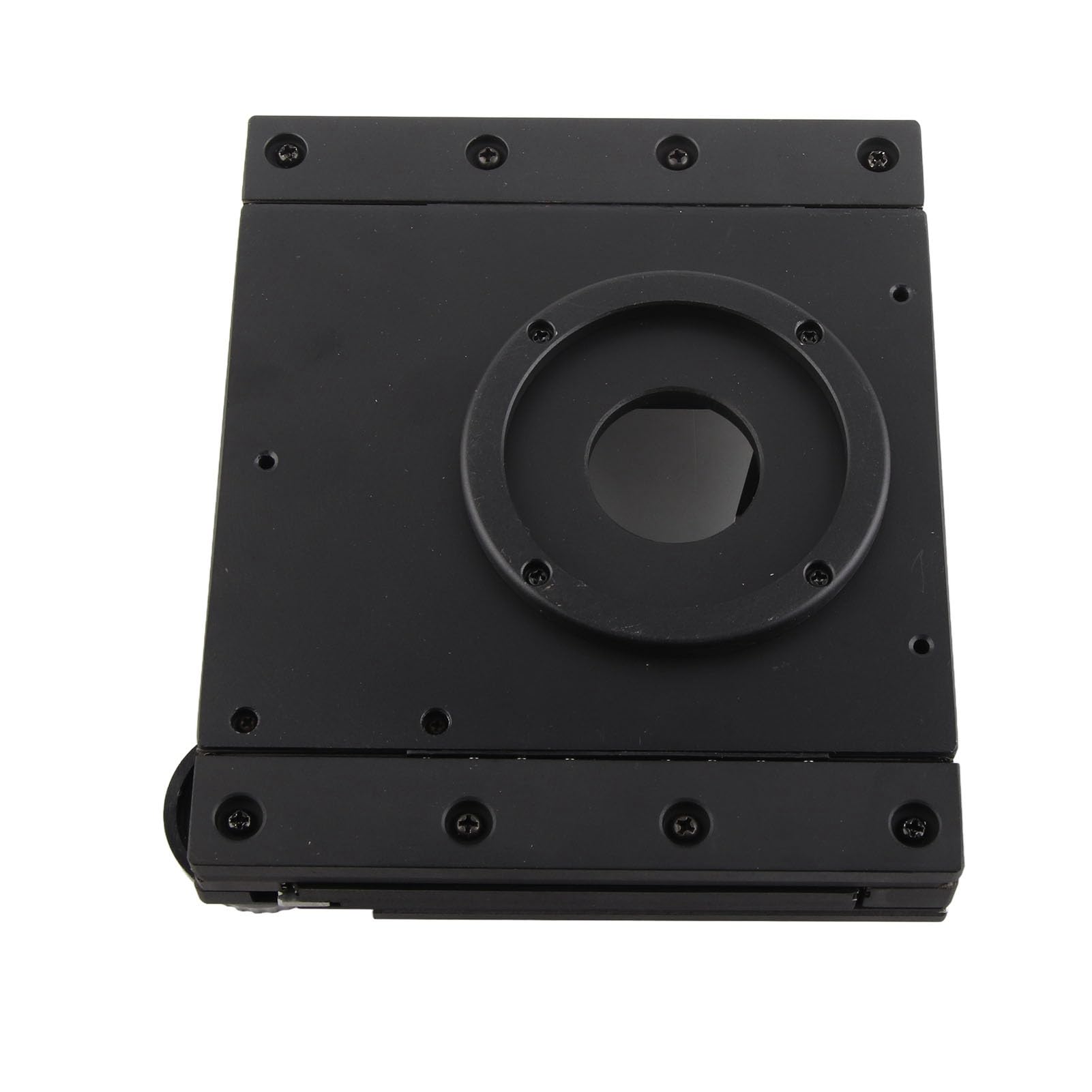 FTVOGUE Microscopio X Y Plataforma de Microscopio de Aleación de Etapa Móvil con Lente de 3,7 Pulgadas Recorrido de 60 X 55 Mm Escala de 1 Mm para Estéreo Cámara Industrial Medición de Laboratorio