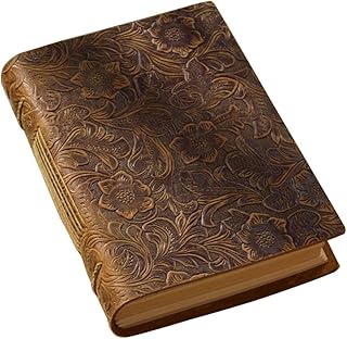 QUQUTWO Clássico Vintage Couro Capa Mole Notebook Caderno de Esboços Portátil Revista de Viagem com capa de couro 400 folhas Páginas em branco Seção vertical entalhada