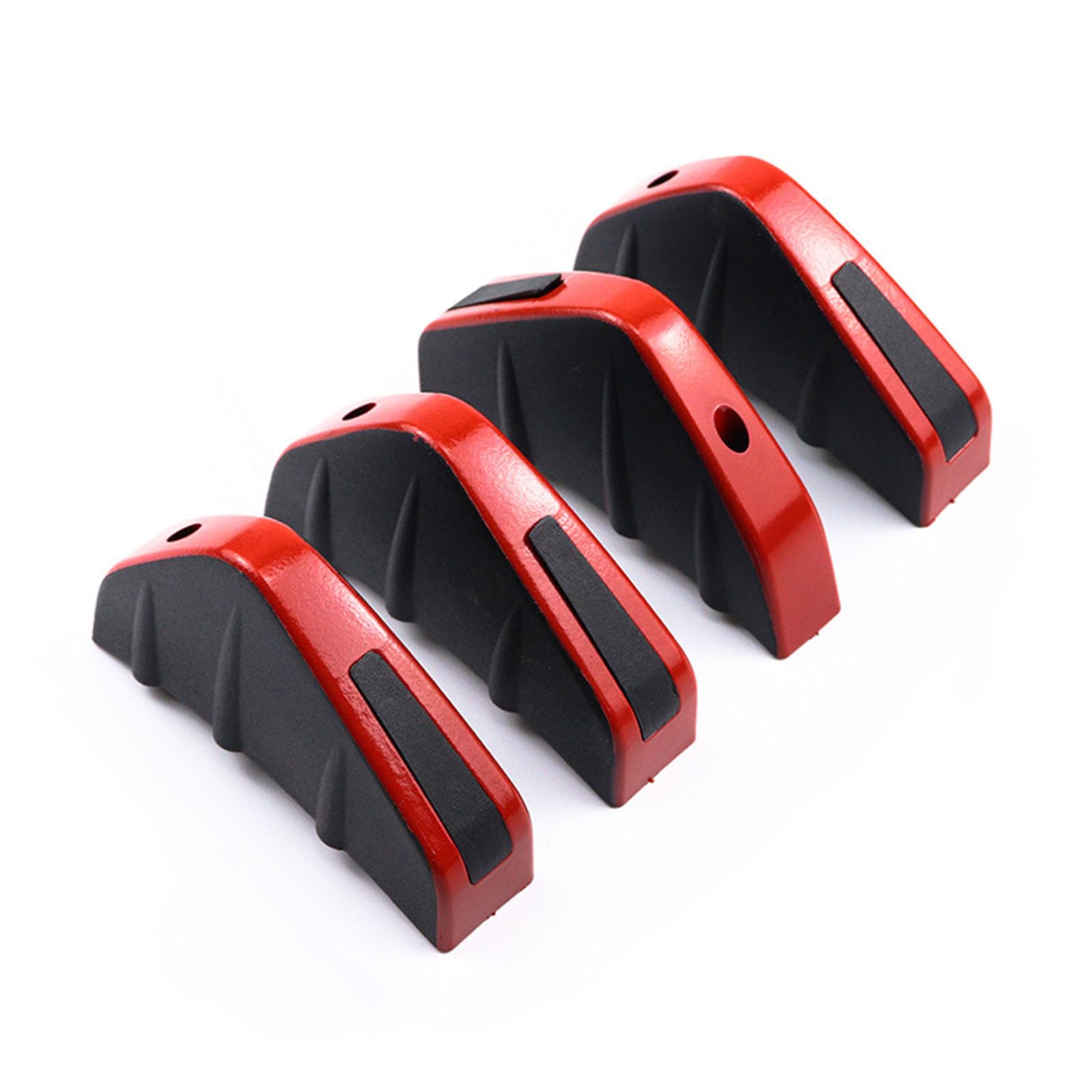 XTDJBHGS Triangular Rear Bumper Spoiler Lip Trim - 4PCS ，Compatible with Benz AMG GLB 35 4MATIC, Black and Red
