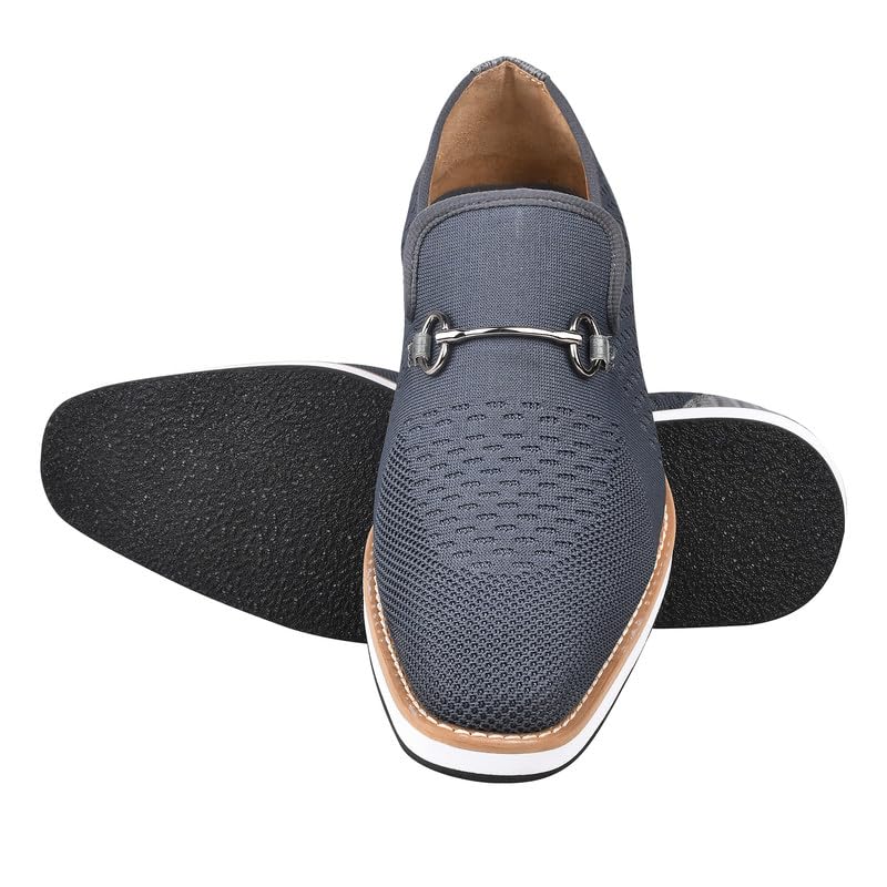 Image of LIBERTYZENO Mens Tuxedo Canvas Textile and Suede Leather Noble Loafers and Slip On Wedding Party Shoes for Easter Gift