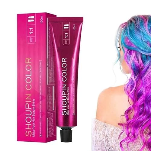 Meerjungfrauen-Haarfärbemittel, mildes, sicheres Haarfärbeshampoo für alle Haare, langlebig, ohne Bleichmittel, verblasst nicht leicht, modische Haarfarbe, dauerhaft für Männer und Frauen (Orange)