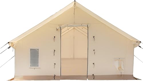 Miniatura 8 de WHITEDUCK Alpha Pro - Tienda de campaña de lona impermeable para 4 estaciones, para acampar y cazar, con marco de aluminio resistente y suelo de PVC